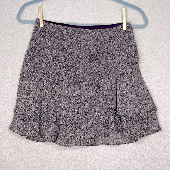 Lush Dresses & Skirts - Lush Tiered Ruffle Mini Skirt-Purple Floral-Women’s XS-Cottagecore-Feminine-NEW